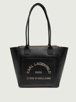 Karl Lagerfeld Skórzana shopperka K / Daily czarny