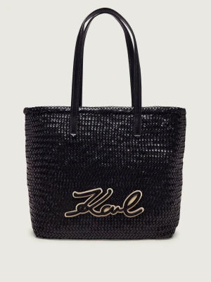 Karl Lagerfeld Skórzana shopperka K / signature czarny