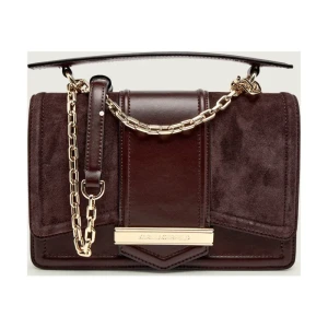 Karl Lagerfeld Skórzana torebka na ramię k/nova | zamsz