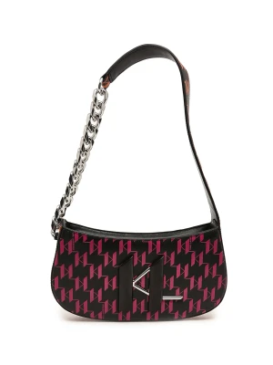 Karl Lagerfeld Skórzana torebka na ramię K/Saddle Chain Print