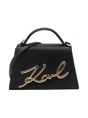 Karl Lagerfeld Skórzana torebka na ramię k/signature 2.0 md