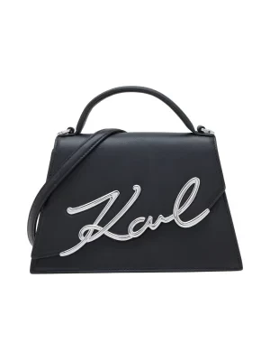 Karl Lagerfeld Skórzana torebka na ramię k/signature 2.0 md