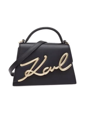Karl Lagerfeld Skórzana torebka na ramię k/signature 2.0 sm