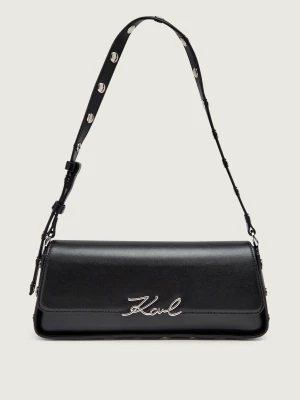 Karl Lagerfeld Skórzana torebka na ramię K / Signature czarny