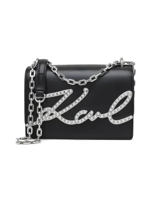 Karl Lagerfeld Skórzana torebka na ramię k/signature pearls