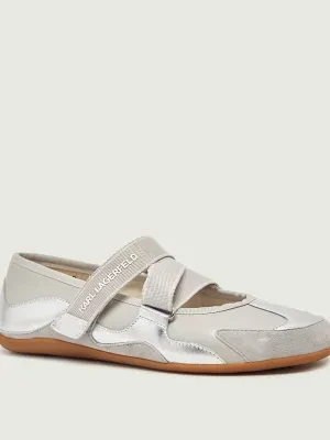 Karl Lagerfeld Skórzane baleriny ALTIA | zamsz