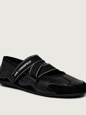 Karl Lagerfeld Skórzane baleriny ALTIA | zamsz