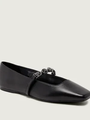 Karl Lagerfeld Skórzane baleriny KONNIE Mary Jane