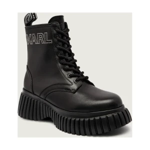 Karl Lagerfeld Skórzane botki KREEPER WEDGE