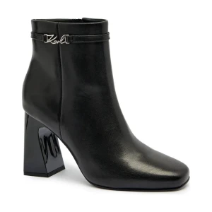 Karl Lagerfeld Skórzane botki na słupku ASTRA NOVA