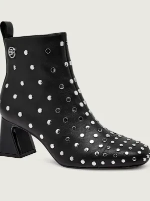 Karl Lagerfeld Skórzane botki na słupku BEATA