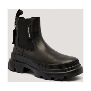 Karl Lagerfeld Skórzane botki TREKKA MAX Mid Gore