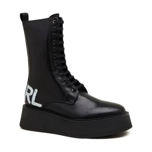 Karl Lagerfeld Skórzane botki ZEPHYR Hi Lace