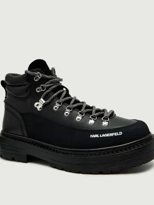 Karl Lagerfeld Skórzane buty trekkingowe MILES HIKER