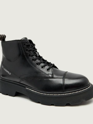 Karl Lagerfeld Skórzane buty wysokie KAMDEN