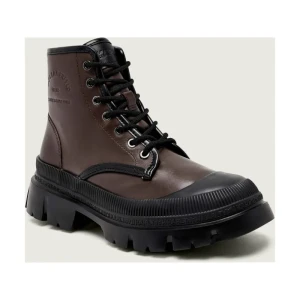 Karl Lagerfeld Skórzane buty wysokie TREKKA