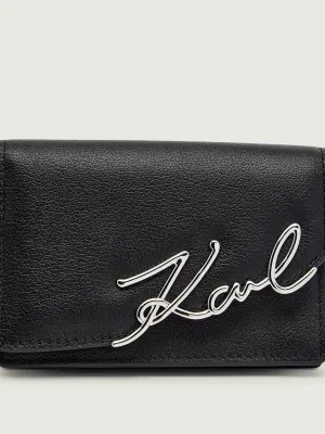Karl Lagerfeld Skórzane etui na karty k/signature