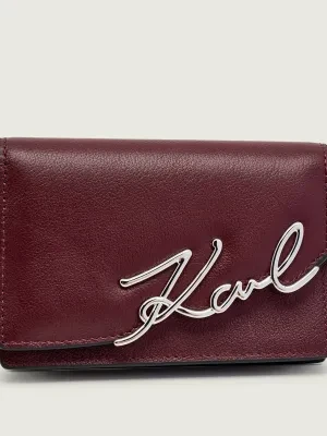 Karl Lagerfeld Skórzane etui na karty k/signature
