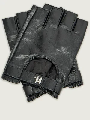 Karl Lagerfeld Skórzane mitenki K/monogram