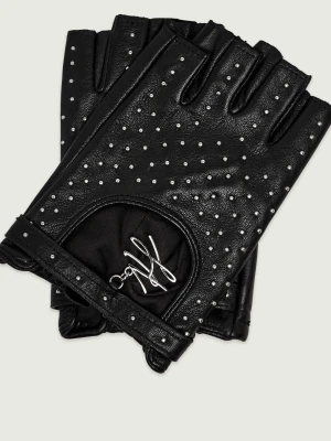 Karl Lagerfeld Skórzane rękawiczki K / Autograph czarny