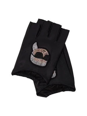 Karl Lagerfeld Skórzane rękawiczki k/ikonik 2.0 rhnstn fl