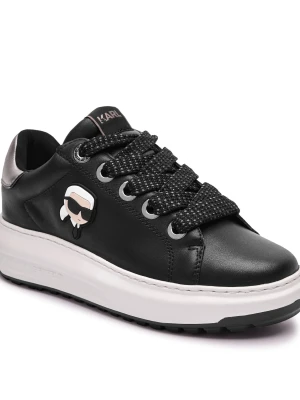 Karl Lagerfeld Skórzane sneakersy czarny