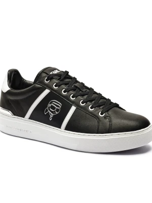 Karl Lagerfeld Skórzane sneakersy czarny