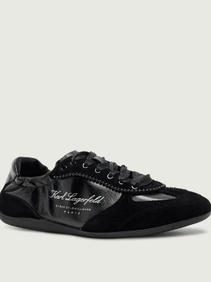 Karl Lagerfeld Skórzane sneakersy Altia | zamsz czarny