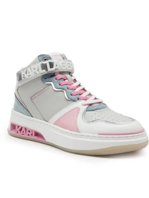 Karl Lagerfeld Skórzane sneakersy Elektra szary