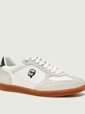 Karl Lagerfeld Skórzane sneakersy Kandidate | zamsz biały