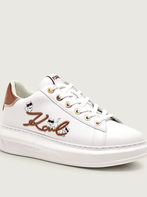 Karl Lagerfeld Skórzane sneakersy Kapri biały