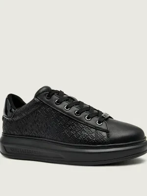 Karl Lagerfeld Skórzane sneakersy KAPRI Emboss Repeat Lo Lace