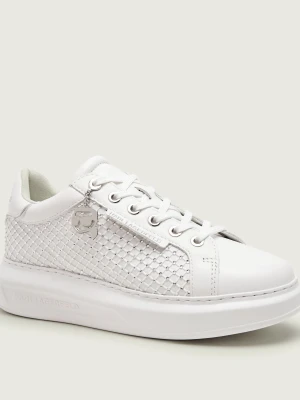 Karl Lagerfeld Skórzane sneakersy Kapri Gemstone Net Charm biały