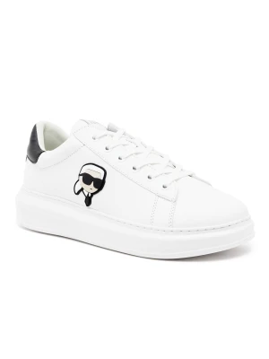 Karl Lagerfeld Skórzane sneakersy KAPRI Karl NFT Lo Lace biały