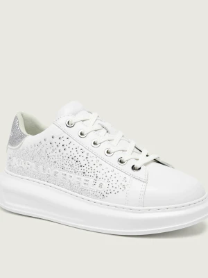 Karl Lagerfeld Skórzane sneakersy KAPRI Konstellation Lo biały