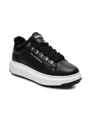 Karl Lagerfeld Skórzane sneakersy KAPRI LUG | shearling