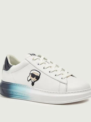 Karl Lagerfeld Skórzane sneakersy KAPRI Ombre NFT Lo Lace biały