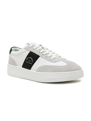 Karl Lagerfeld Skórzane sneakersy KOURT III Maison Band Lo Lace biały
