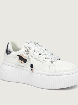 Karl Lagerfeld Skórzane sneakersy Kreeper biały