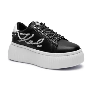 Karl Lagerfeld Skórzane sneakersy KREEPER LO Whipstitch Lo Lace
