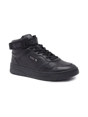 Karl Lagerfeld Skórzane sneakersy KREW KC Strap Mid Cut Bt