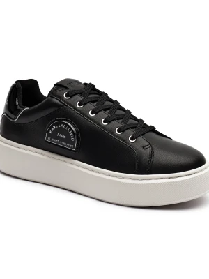 Karl Lagerfeld Skórzane sneakersy MAXI KUP czarny