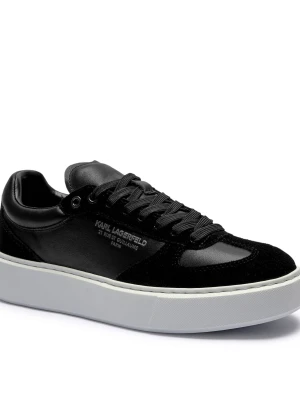Karl Lagerfeld Skórzane sneakersy MAXI KUP RSG czarny