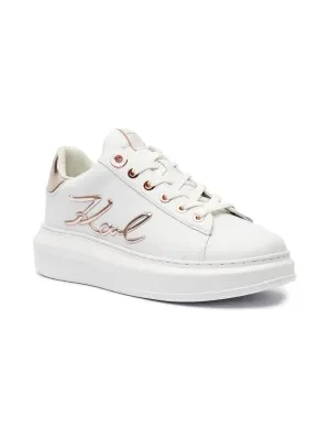Karl Lagerfeld Skórzane sneakersy SIGNIA LACE