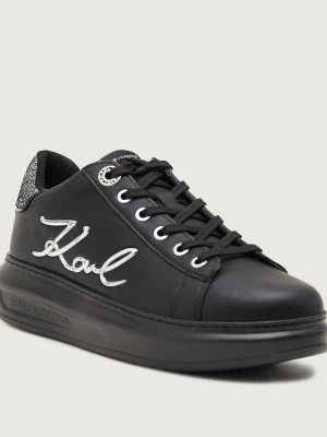 Karl Lagerfeld Skórzane sneakersy Signia Lace czarny