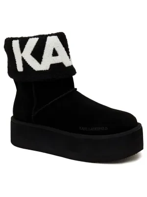 Karl Lagerfeld Skórzane śniegowce THERMO Karl Logo