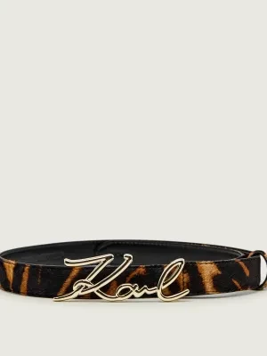Karl Lagerfeld Skórzany pasek k/signature