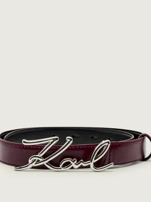 Karl Lagerfeld Skórzany pasek k/signature h2.5