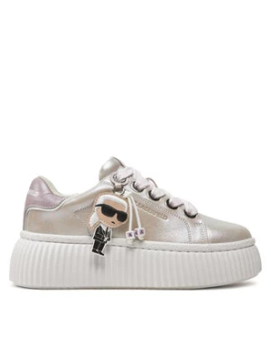 KARL LAGERFELD Sneakersy KL42376N Srebrny