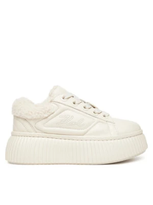 KARL LAGERFELD Sneakersy Kreeper Lo KL42312A Écru